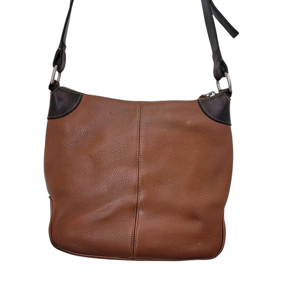 Dooney & Bourke Caramel Brown Pebble Leather Shoulder Crossbody Bag Purse - Picture 3 of 16